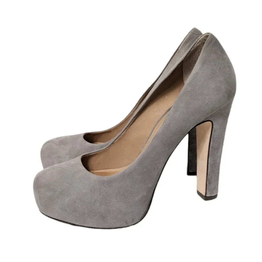 POUR LA VICTOIRE Suede Platform Minimalist Heels 8